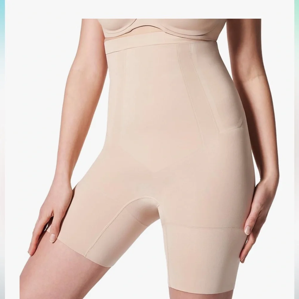 SPANX cream Shapewear with core and thigh coverage